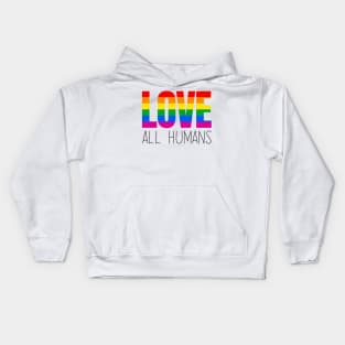LGBT Pride Rainbow Love LGBTQ Pride Allyship Kids Hoodie
